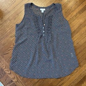 Motherhood Maternity sheer tank top blouse floral